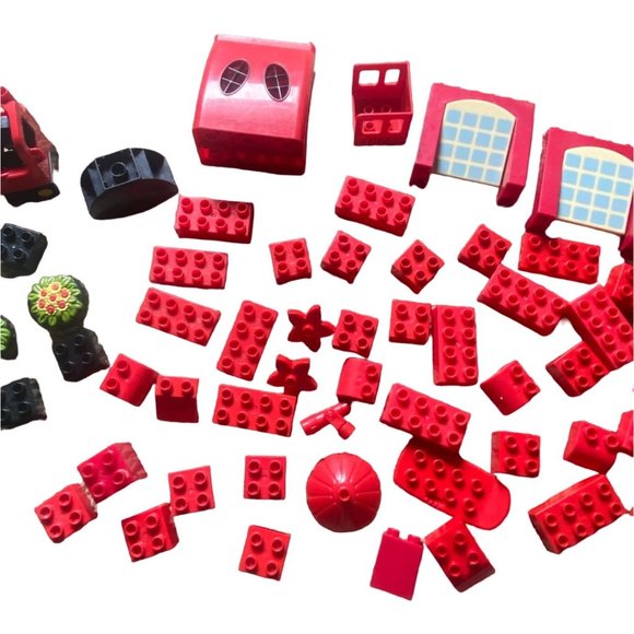 Various Set Of Red MegaBloks/Lego Duplo Blocks-GUC-40+ - Picture 3 of 4